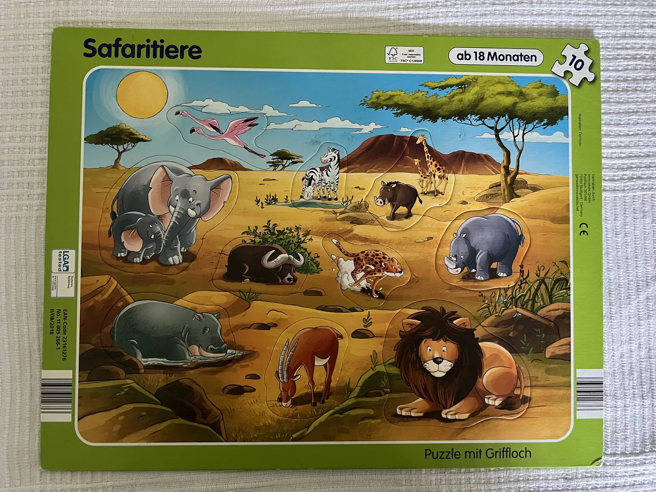 Larsen Griffpuzzle – Safaritiere – Bild 1