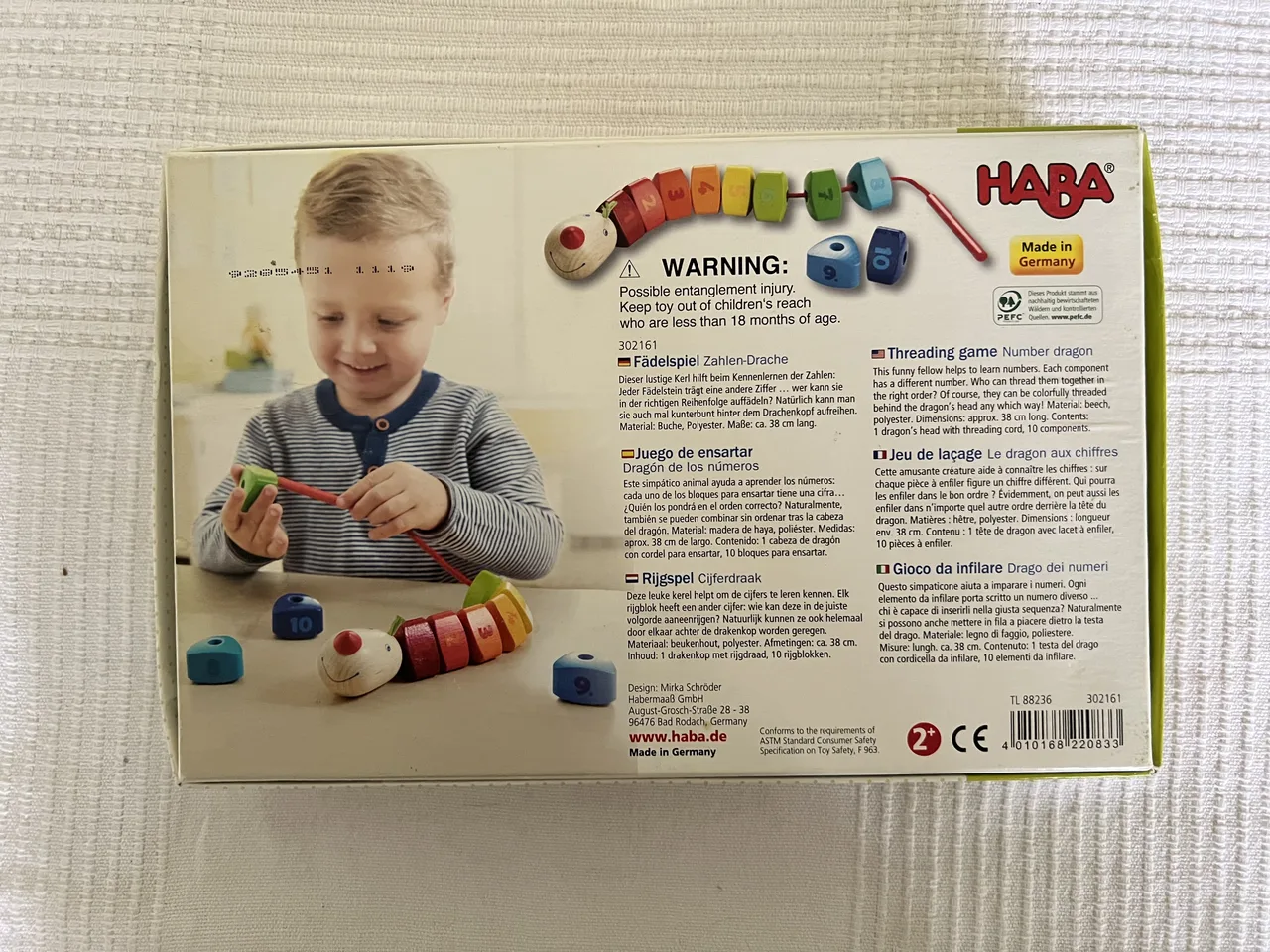 HABA Fädelspiel Zahlen-Drache – Bild 2