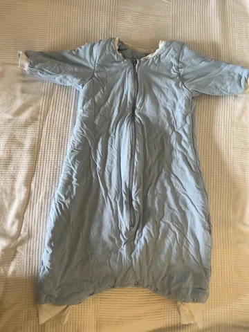 Schlummersack 3,5 TOG – 90 cm – hellblau – mit Füßen