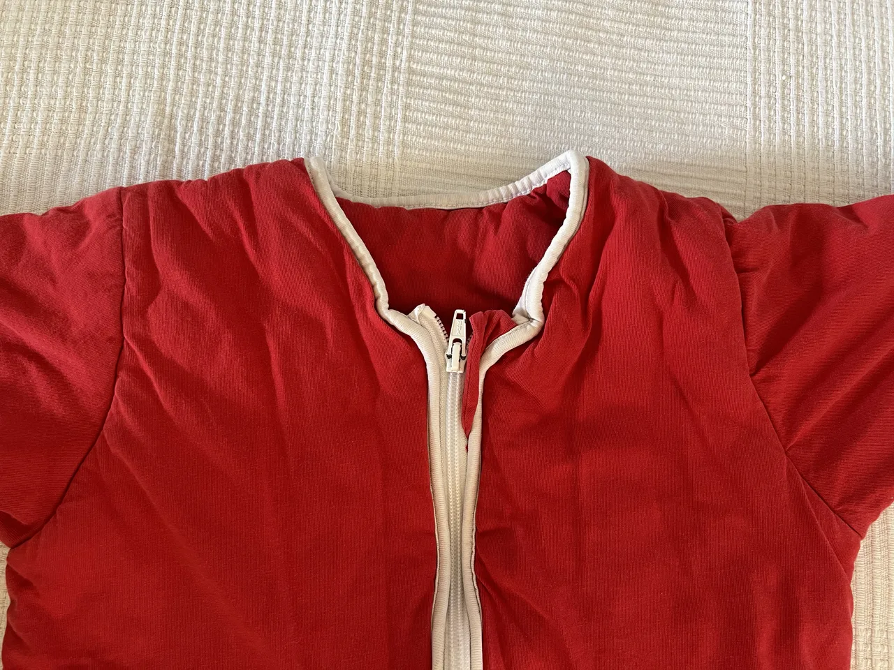 Schlummersack 3,5 TOG – 90 cm – rot – mit Füßen – Bild 2