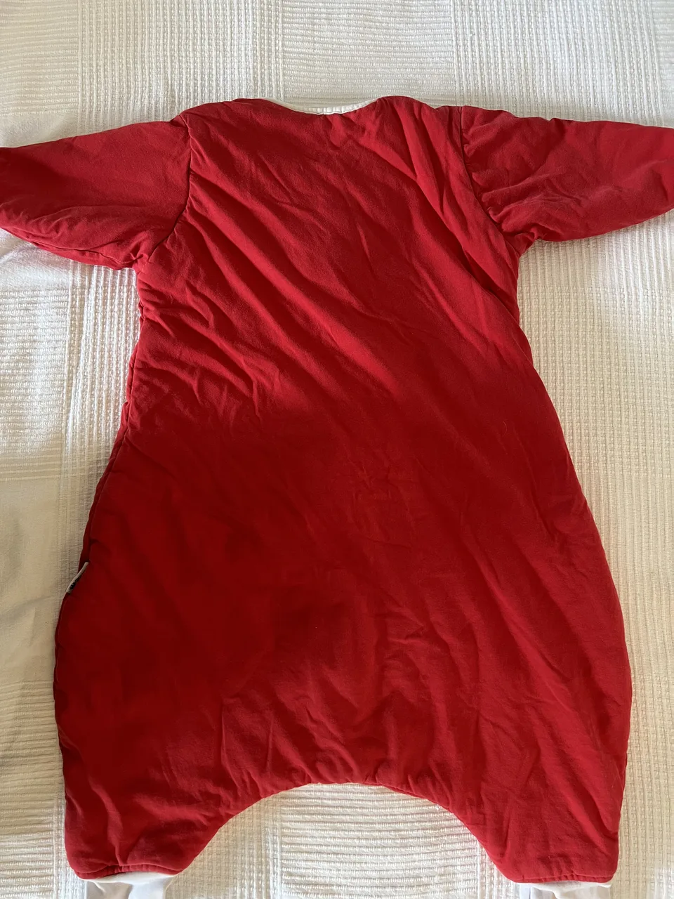 Schlummersack 3,5 TOG – 90 cm – rot – mit Füßen – Bild 4