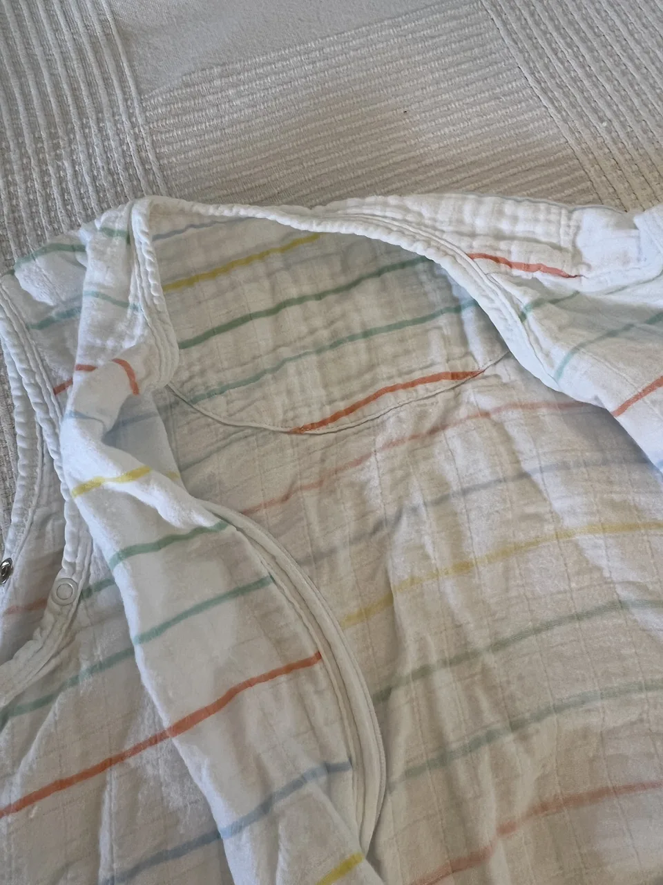 Schlummersack 0,5 TOG – 100 cm – Streifen – mit Füßen – Bild 2
