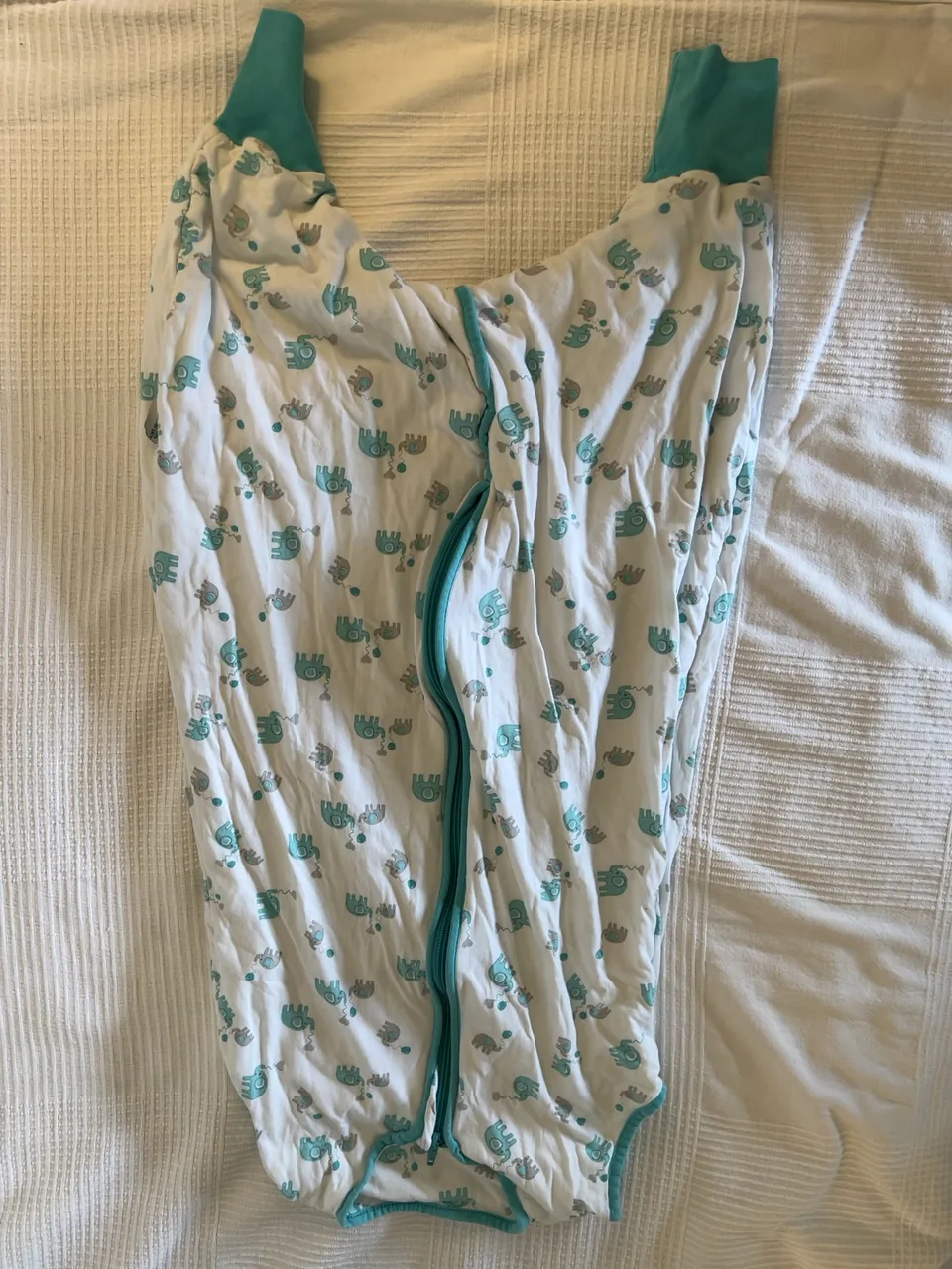 Schlummersack 1,0 TOG – 100 cm – Elefanten – mit Füßen – Bild 1