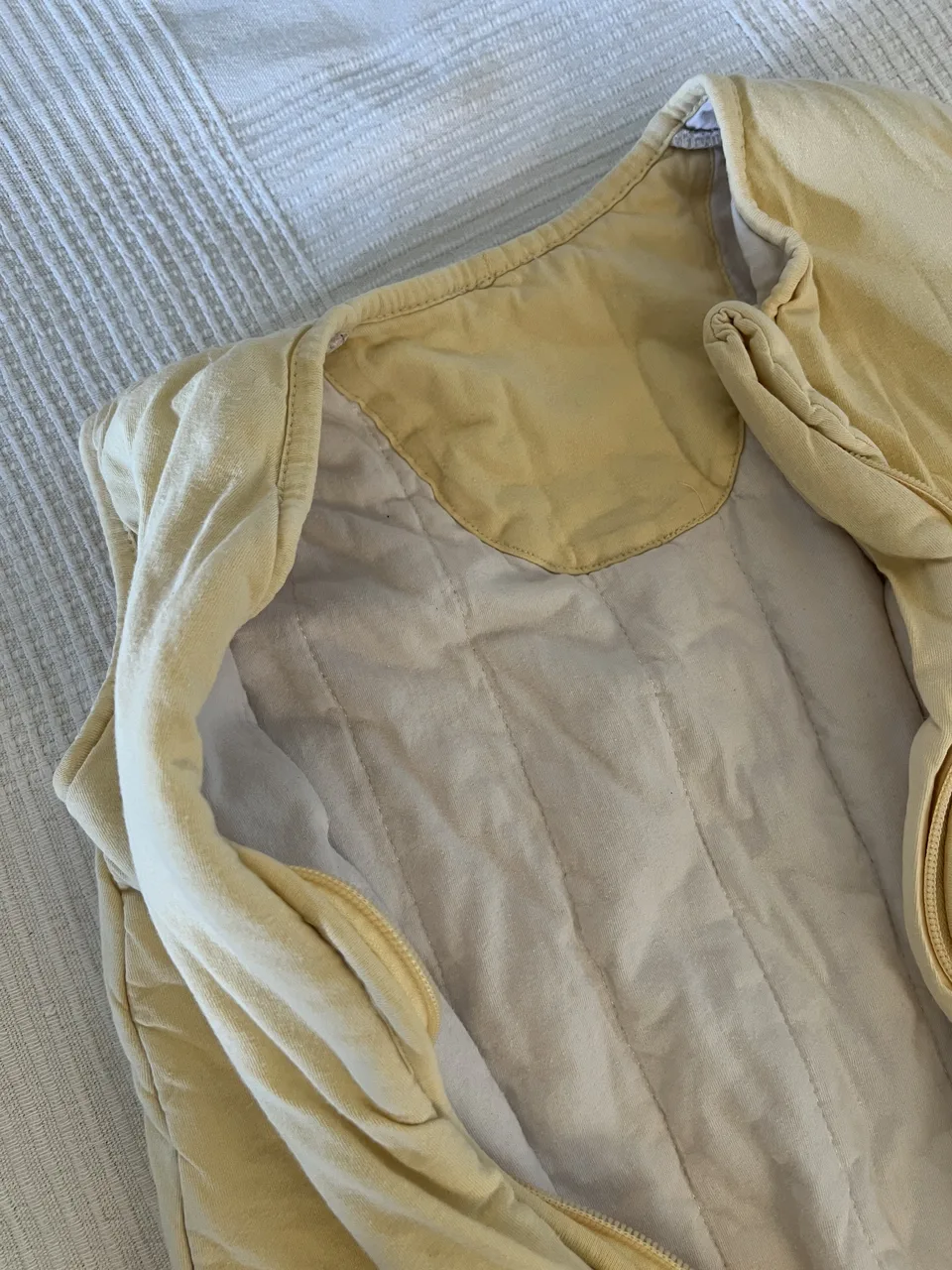 Schlummersack 2,5 TOG – 100 cm – beige – mit Füßen – Bild 3