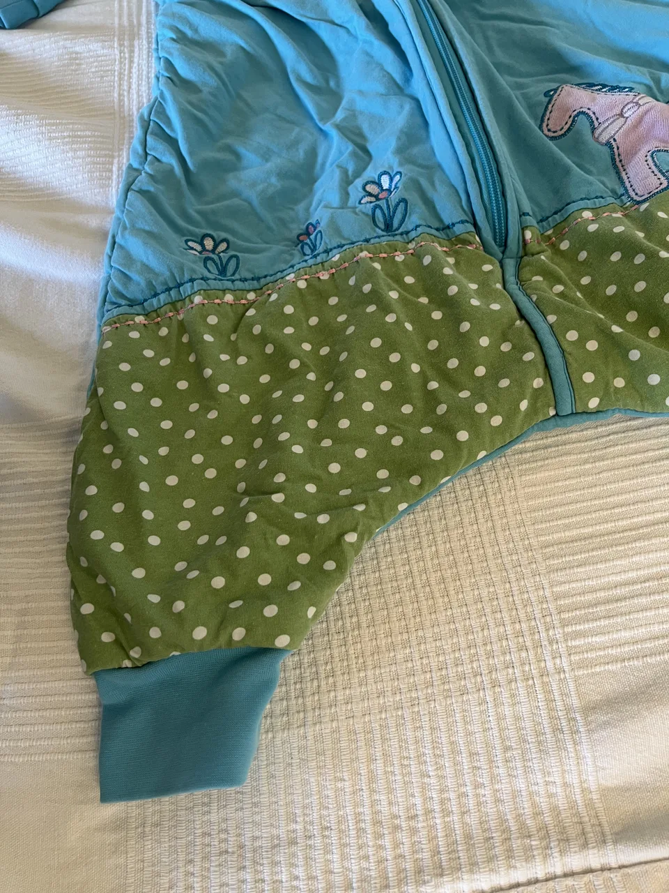 Schlummersack 2,5 TOG – 100 cm – Pferd – mit Füßen – Bild 3