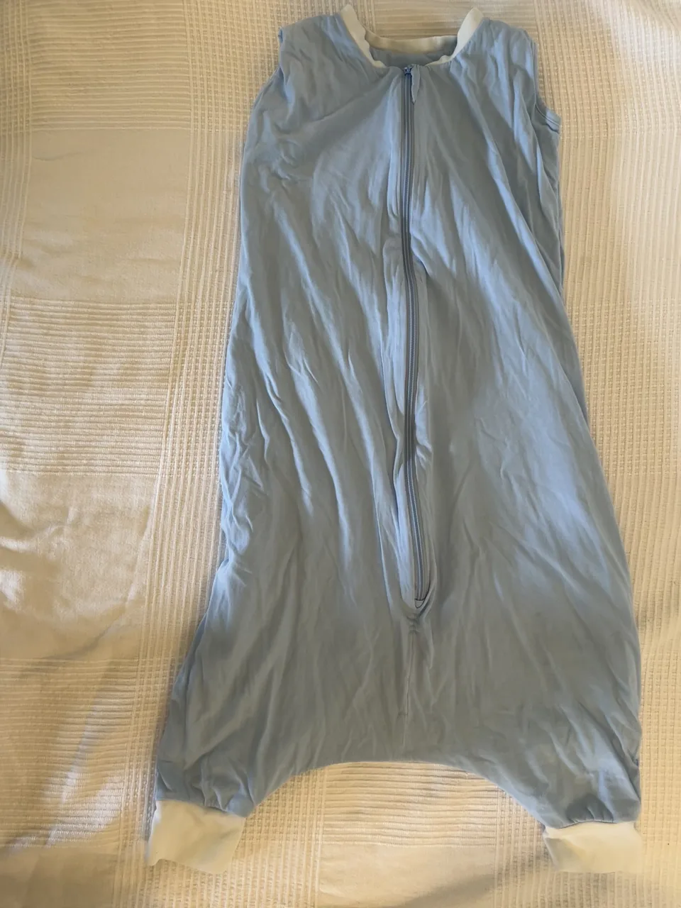 Schlummersack 1,0 TOG – 100 cm – hellblau – mit Füßen – Bild 1