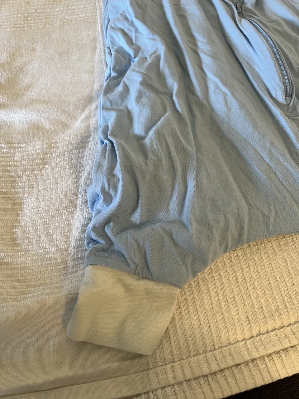 Schlummersack 1,0 TOG – 100 cm – hellblau – mit Füßen – Bild 3