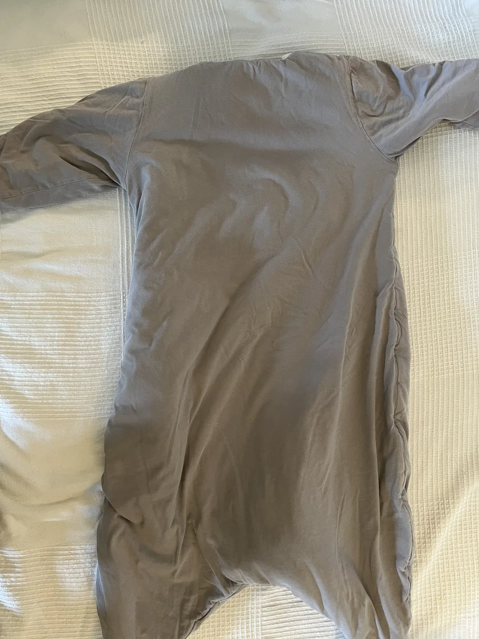 Schlummersack 3,5 TOG – 100 cm – grau – mit Füßen – Bild 4