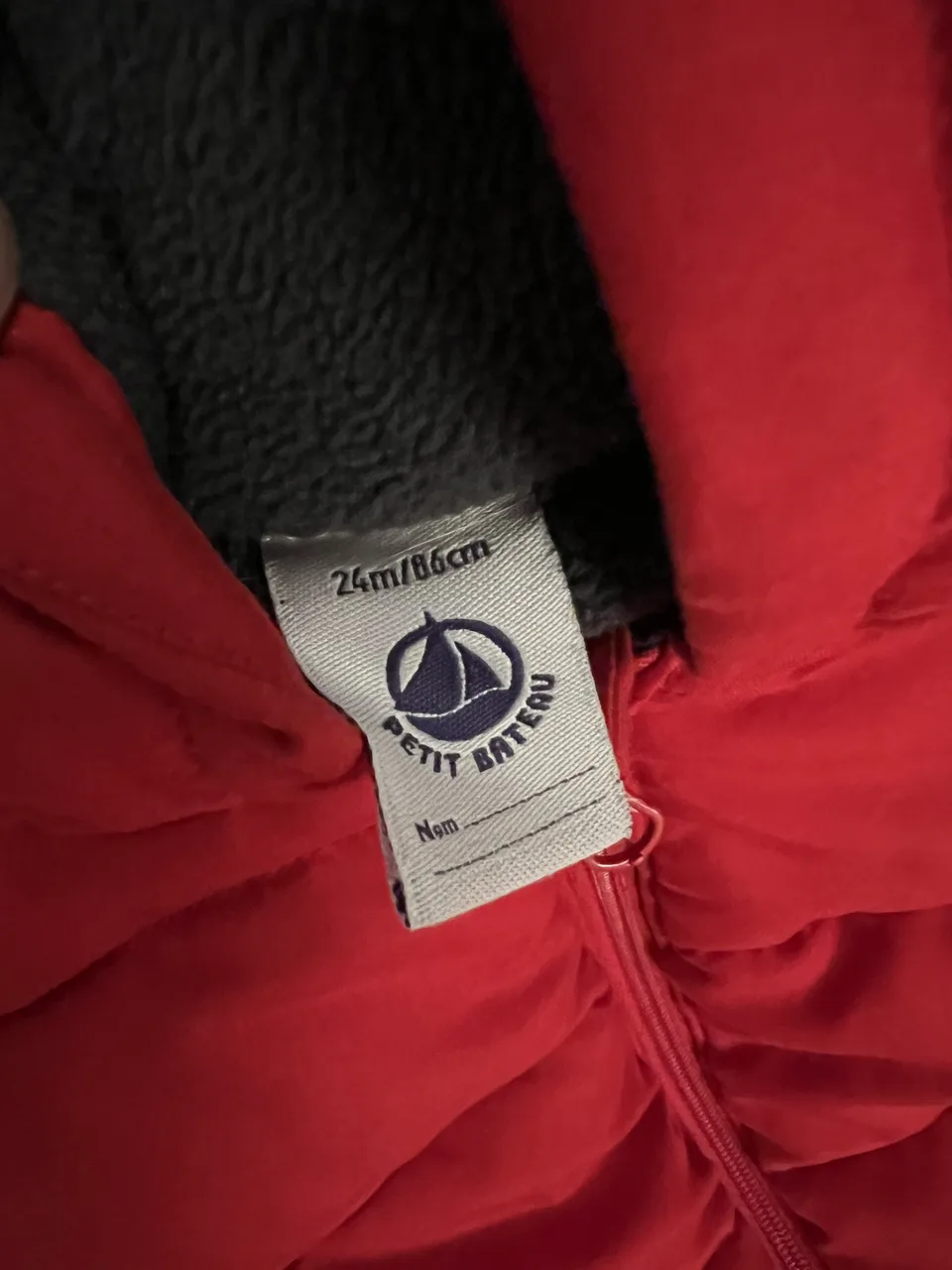 Petit Bateau Stepp-Winterjacke 24M/86 – rot – Bild 2