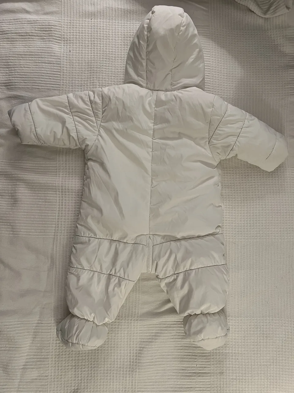 Baby Club Schneeanzug Gr. 74 – weiß mit Blume – Bild 5