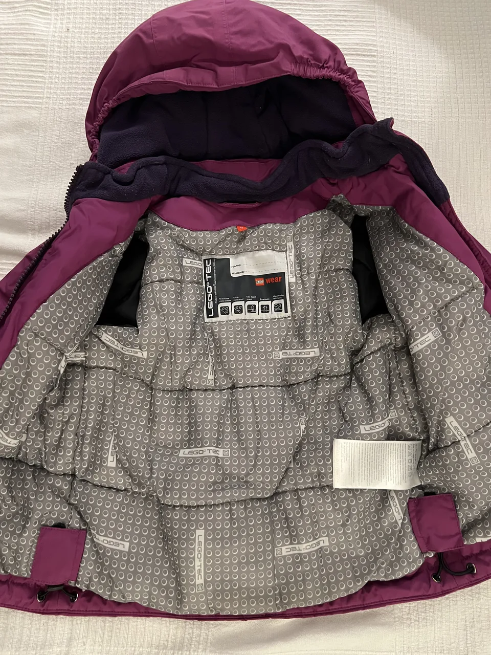 LEGO TEC Winterjacke Gr. 92 – lila – 10.000 mm – Bild 4