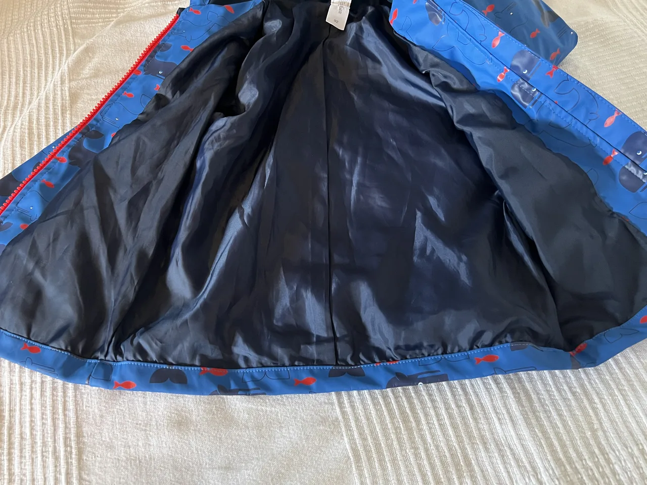 Baby Club Regenjacke Gr. 92 – blau mit Walen – Bild 3