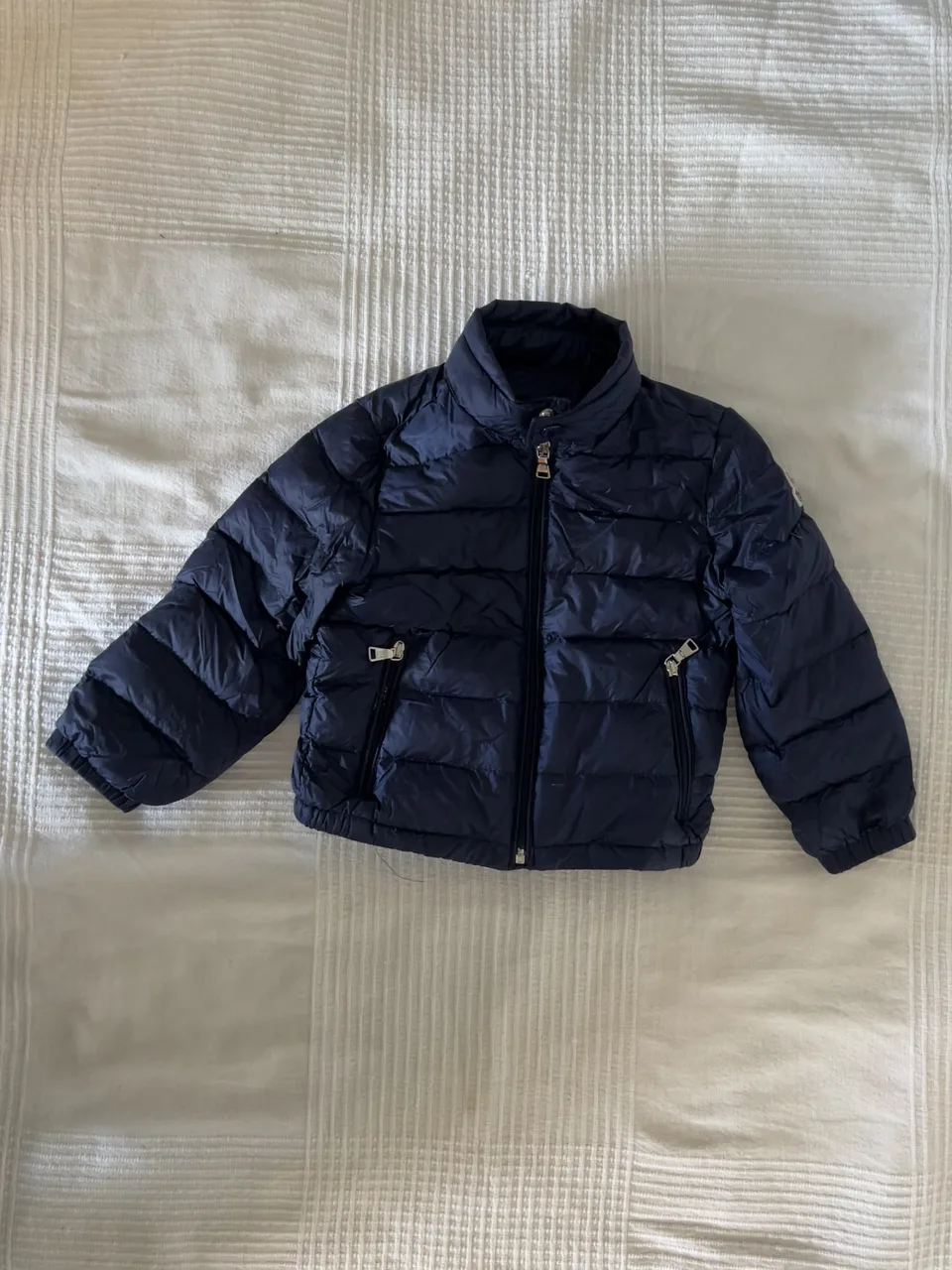 Moncler Longue Saison Daunenjacke 12/18 M (80) – dunkelblau – Original – Bild 1