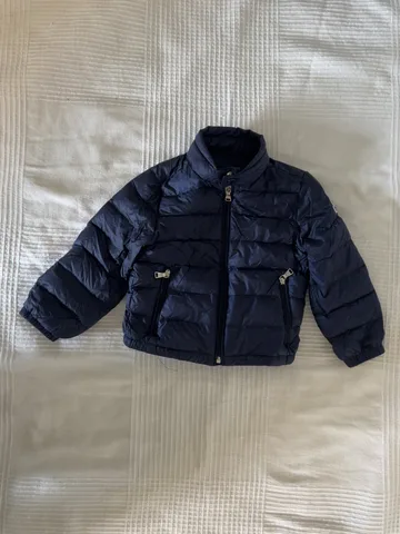Moncler Longue Saison Daunenjacke 12/18 M (80) – dunkelblau – Original