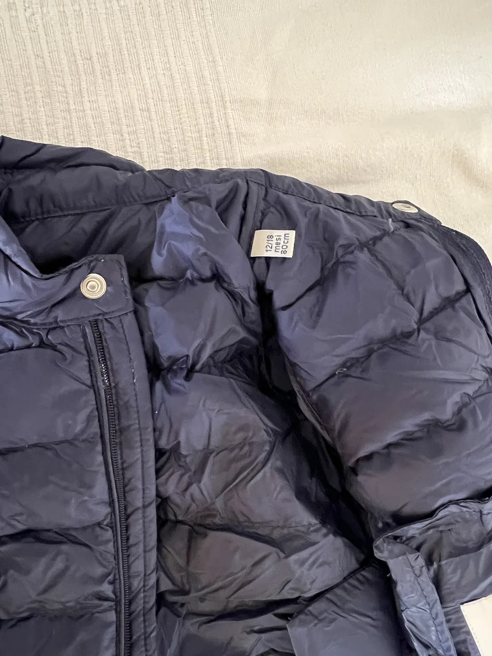 Moncler Longue Saison Daunenjacke 12/18 M (80) – dunkelblau – Original – Bild 5