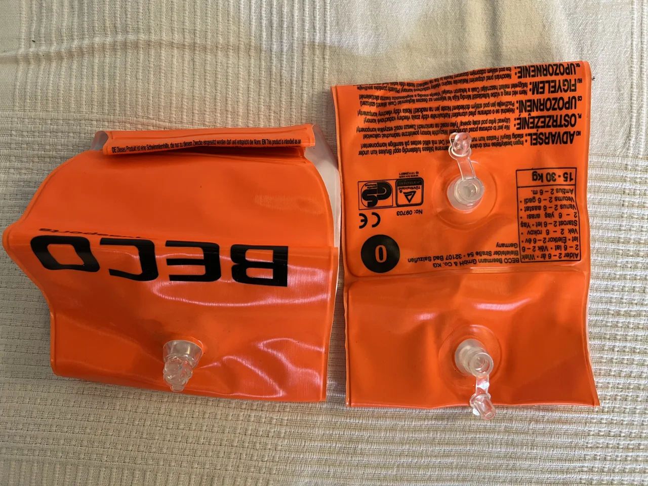 Beco Schwimmflügel Gr. 0 (15–30 kg) – neu & unbenutzt – Bild 2