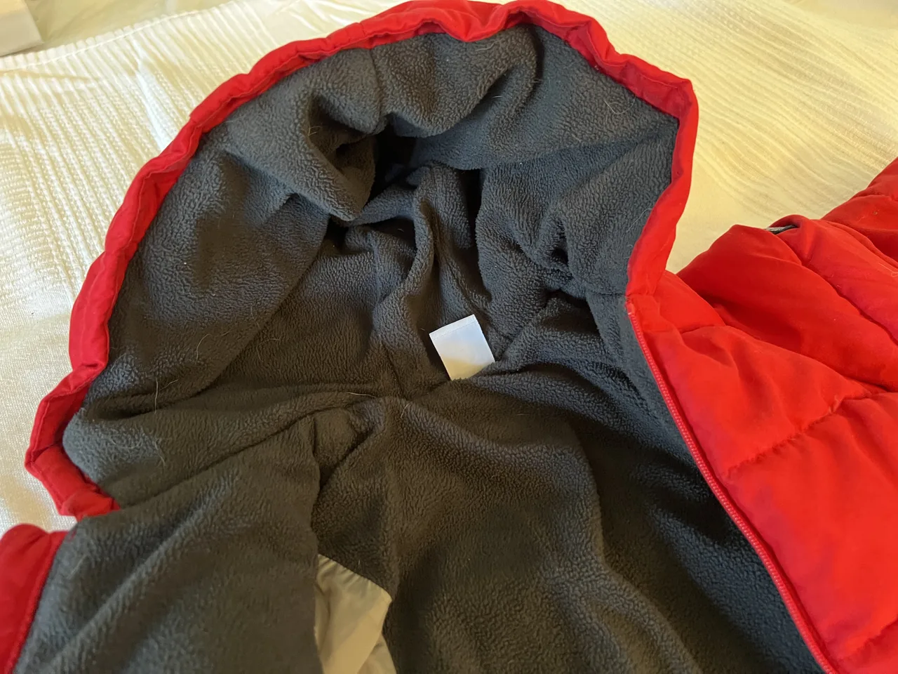 Petit Bateau Winterjacke Gr. 80 – rot mit Kapuze – Bild 3