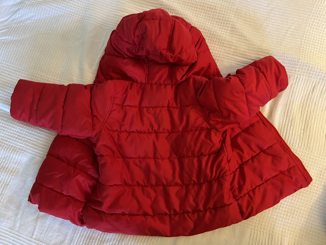 Petit Bateau Winterjacke Gr. 80 – rot mit Kapuze – Bild 5