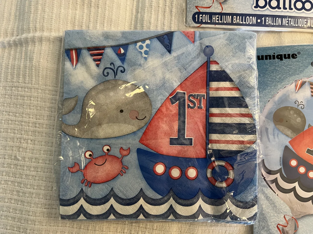 Ballonset 1. Geburtstag – maritim – mit Banner – neu – Bild 3